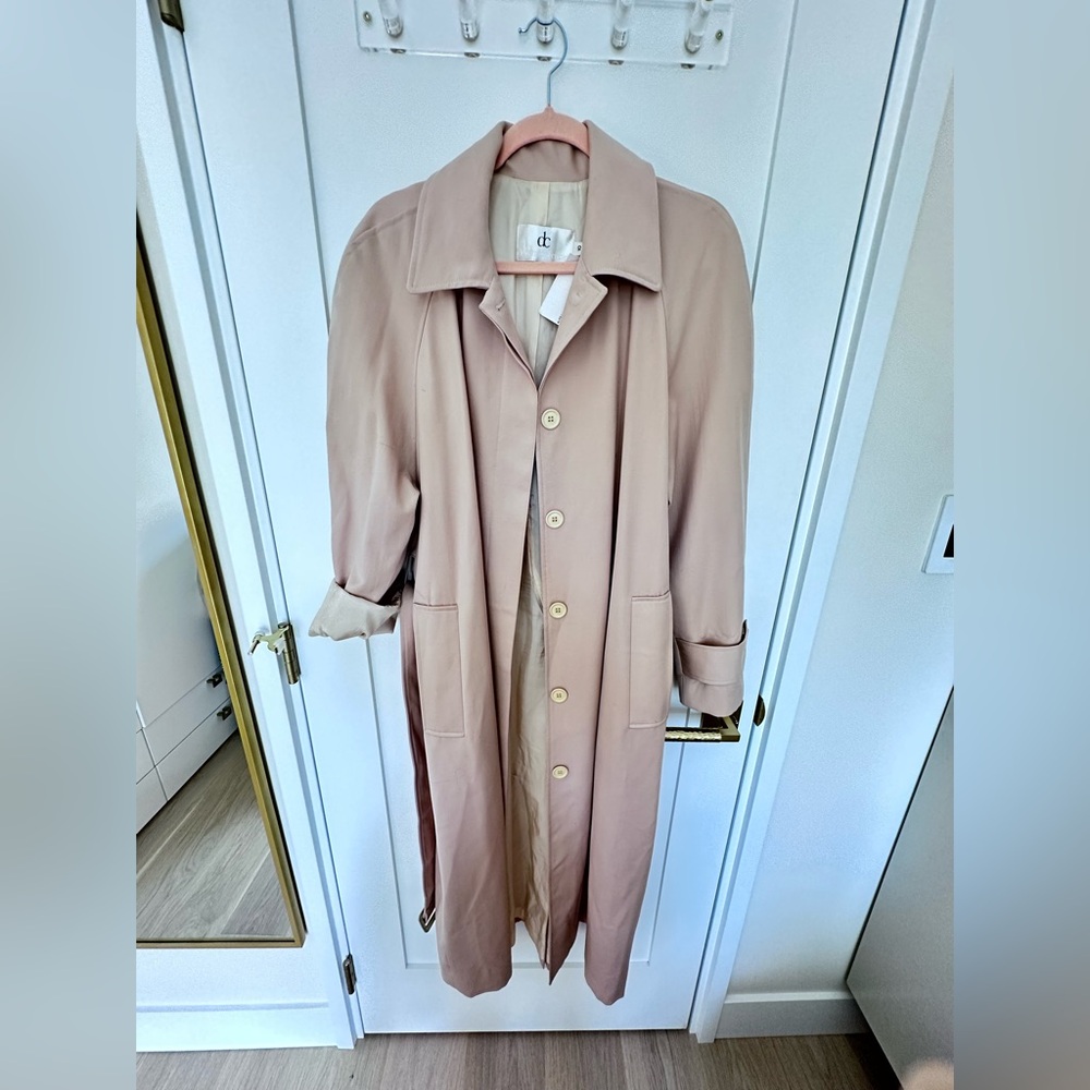 Women's Vintage Dusk Pink Trench Coat
